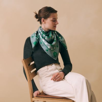 Green - Scarves 90 - Hermès silk scarves for women | Hermès Carré